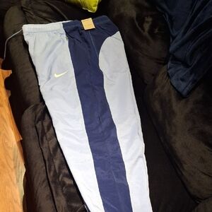 Sky blue and navy blue Nike pants